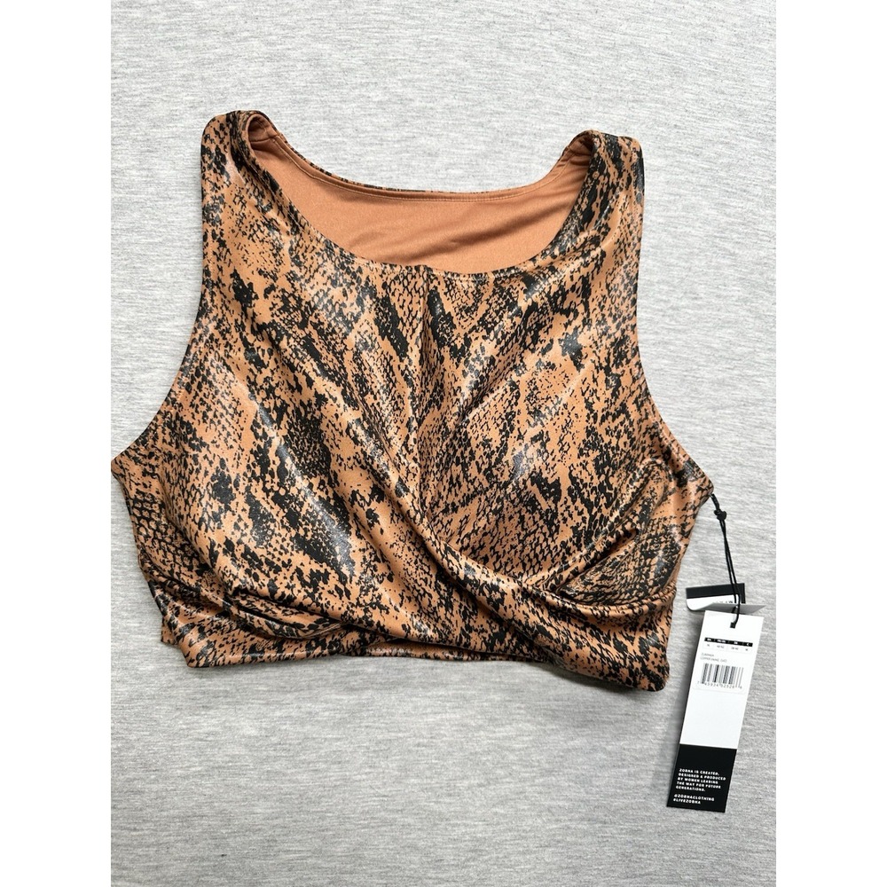 Zobha Snake Skin‎ Twist Sports Bra Medium Impact M/C